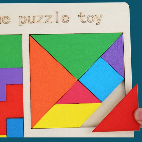 3 in 1 Puzzle Set Tangram, Xo & Intelligence Puzzle - EKT3814