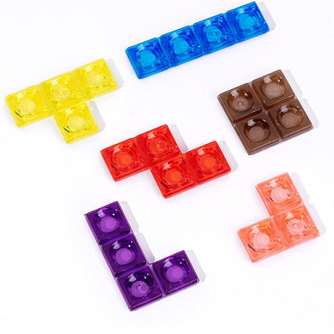 3D Transparent Tetris Game Puzzle Set | Intelligence Colourful Blocks - EKT3821