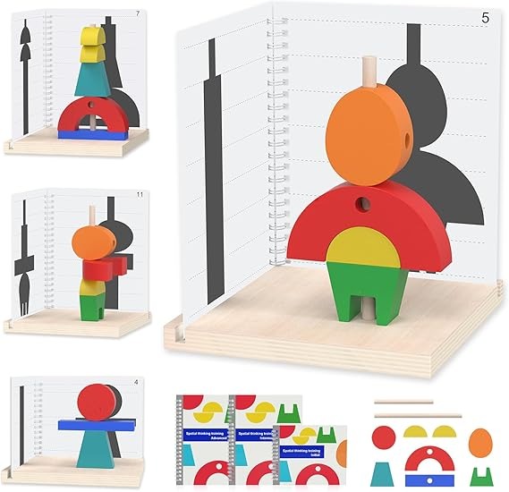 Wooden Building Blocks 3D Stereo Projection Space - EKT3822