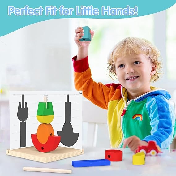Wooden Building Blocks 3D Stereo Projection Space - EKT3822