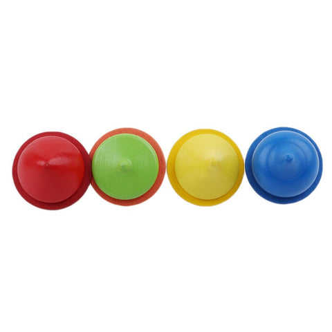 Wooden Colourful Mini Spinnig Top Pack of 4 - EKT3823