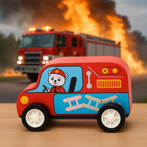 Wooden Car 1pc Random Design Will Be Shipped - EKT3829