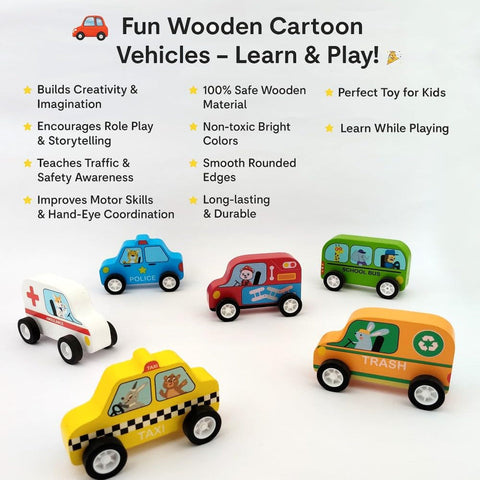 Wooden Car 1pc Random Design Will Be Shipped - EKT3829
