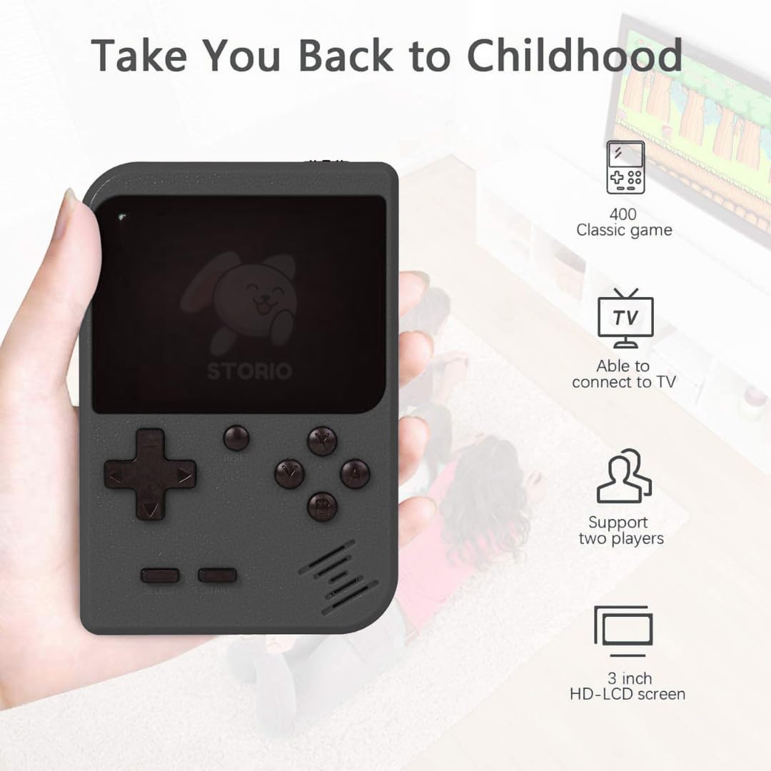 Storio Rechargeable Pocket Video Game For Kids 400 In 1 - EKT3874