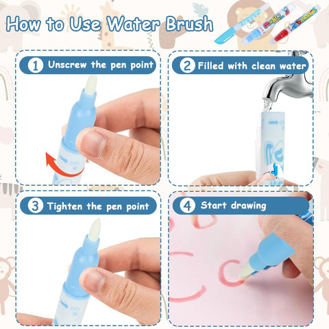 Water Doodle Mat 44X32Cm With Pen For Kids - EKT3875