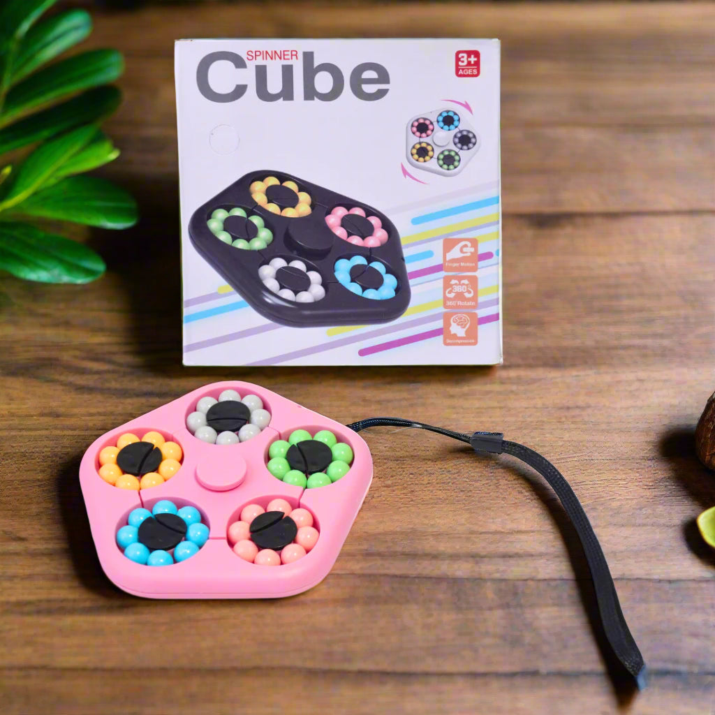 Rotating Colour Fidget Spinner Cube Rotating Fidget Toy 1 Random Colour - EKT3880 – Extrokids