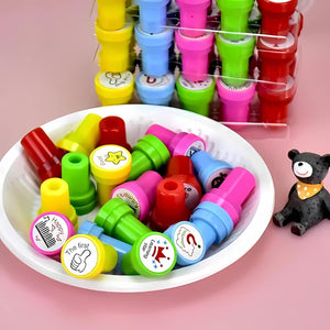 Rubber Stamps For Kids Set Of 10 Pcs With Different Emojis - EKT3882