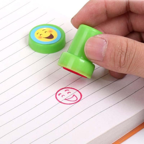 Rubber Stamps For Kids Set Of 10 Pcs With Different Emojis - EKT3882