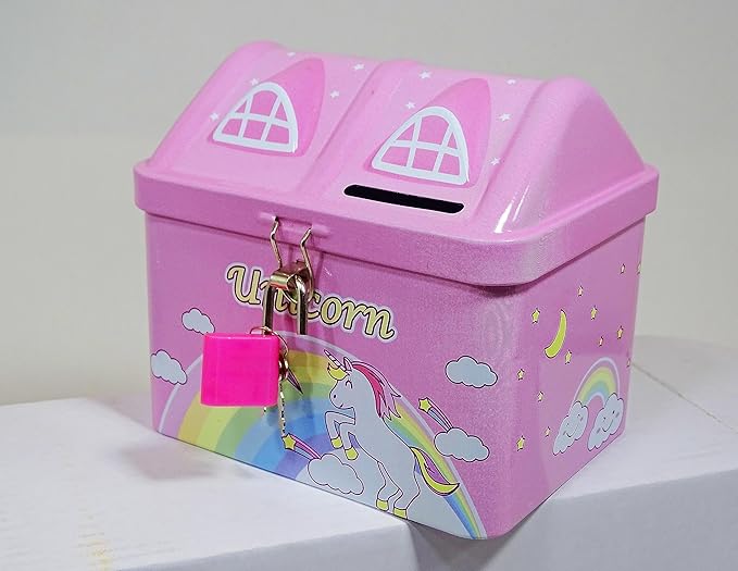 Unique Piggy Bank With Lock Random Colours - EKT3883