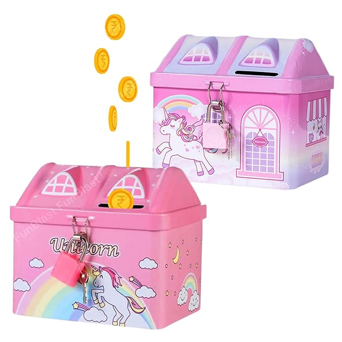 Unique Piggy Bank With Lock Random Colours - EKT3883