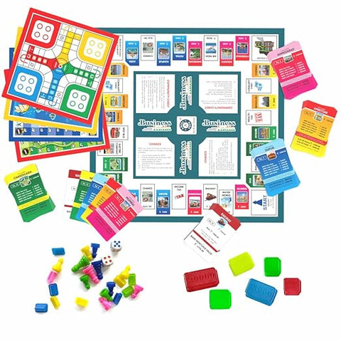 Business Game Board 5 In 1 Both Kids And Family - EKT3891