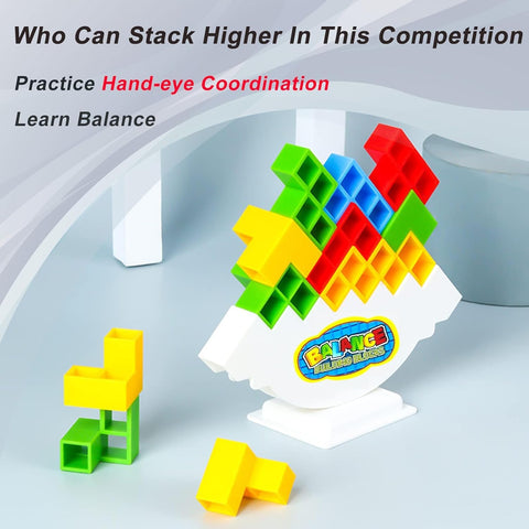 Swinging Tower Building Blocks 22 Cards With 16 Blocks - EKT3900