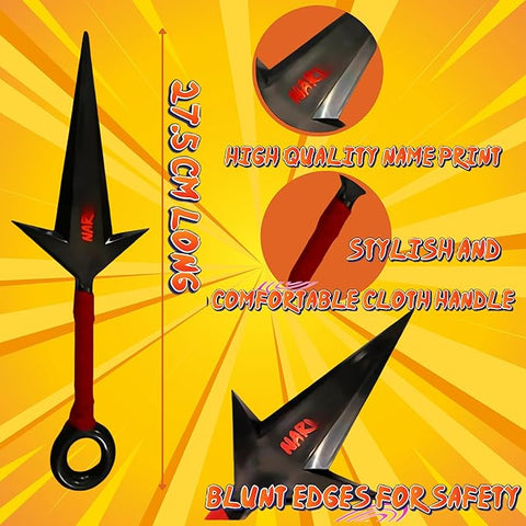 Naruto Toy Set, Kunai Knife With Headband And Shuriken Includes Free Stickers - EKT3902