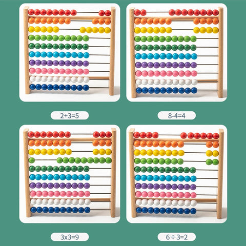 Wooden Abacus 10 Rows Mathematics Toys - EKT3904