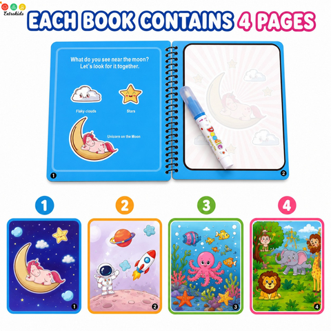 Magic Book Pack Of 4 (Random Design Will Be Shipped) - EKT3906