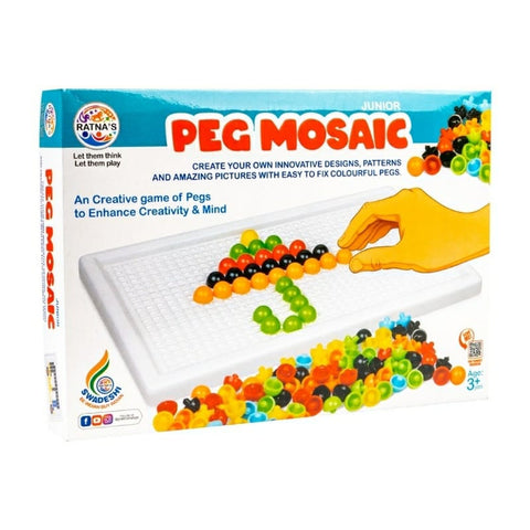 Junior Peg Mosaic Creative Pegboard Set For Kids - EKT3909
