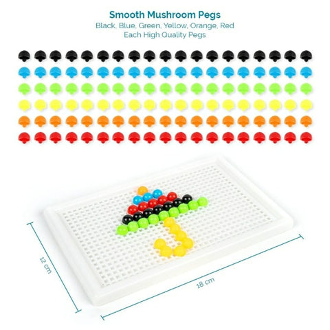 Junior Peg Mosaic Creative Pegboard Set For Kids - EKT3909
