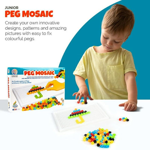 Junior Peg Mosaic Creative Pegboard Set For Kids - EKT3909