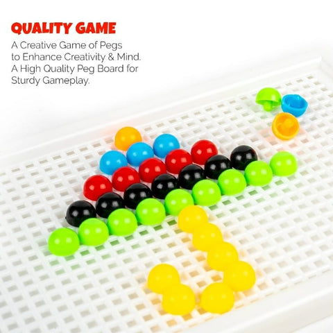 Junior Peg Mosaic Creative Pegboard Set For Kids - EKT3909