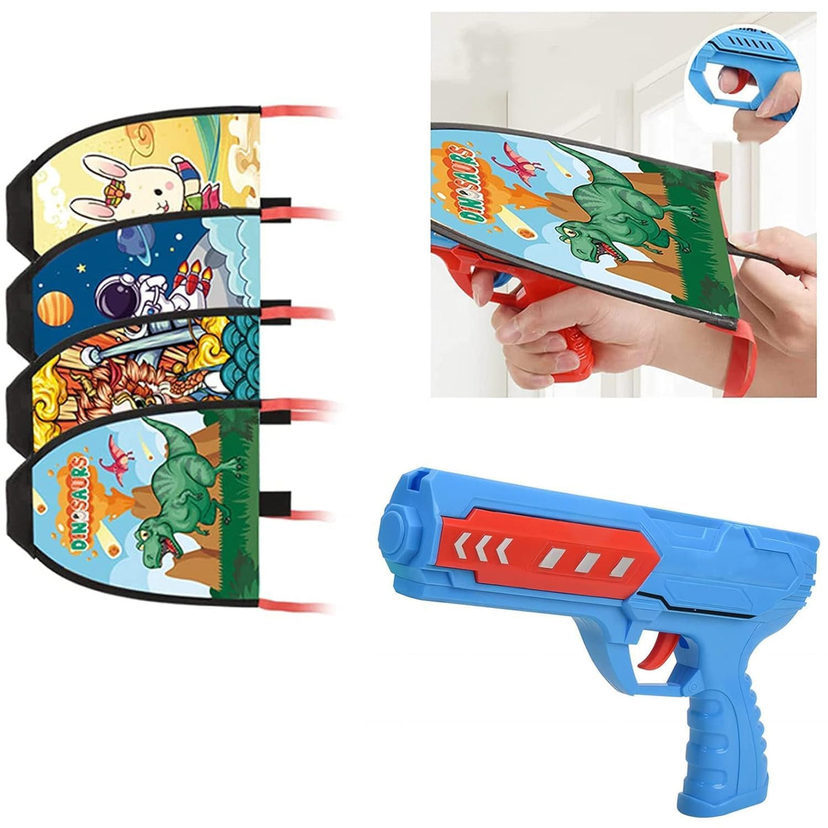 2 in 1  Kite Launcher Toy for Kids 1 Kite & 1 Gun (Random Color Will Be Shipped)