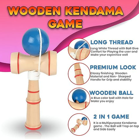 Wooden Ball Toss And Catch Game Toys For Kids - EKT3924