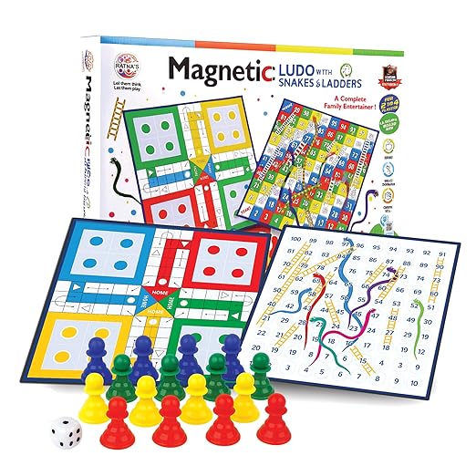 Magnetic Ludo With Snake And Ladders - EKT3941