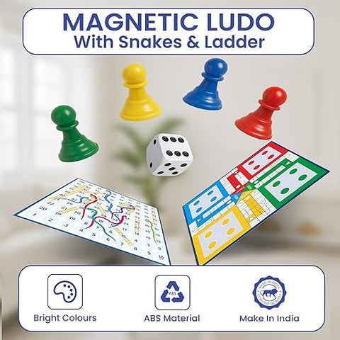 Magnetic Ludo With Snake And Ladders - EKT3941