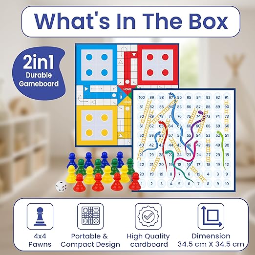 Magnetic Ludo With Snake And Ladders - EKT3941