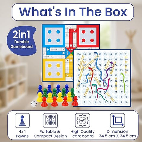 Magnetic Ludo With Snake And Ladders - EKT3941