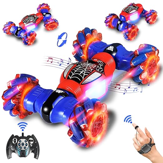 360 Degree Spider Themed RC Stunt Car - 1 Pc Random Design Will be shipped - EKT3959
