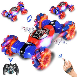 360 Degree Spider Themed RC Stunt Car - 1 Pc Random Design Will be shipped - EKT3959
