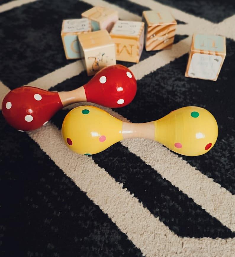 Wooden Baby Rattle Random Design - EKT3966