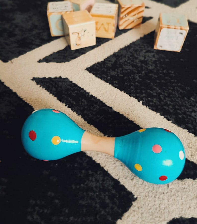 Wooden Baby Rattle Random Design - EKT3966