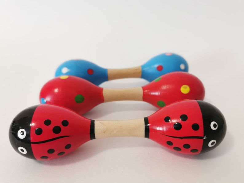 Wooden Baby Rattle Random Design - EKT3966