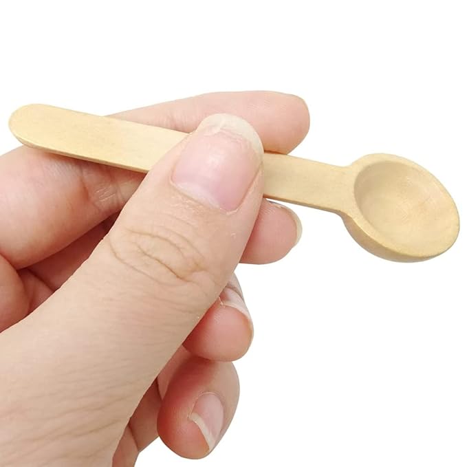 Set of 6 Reusable Cute Small Wooden Spoons for Kitchens - EKT3968