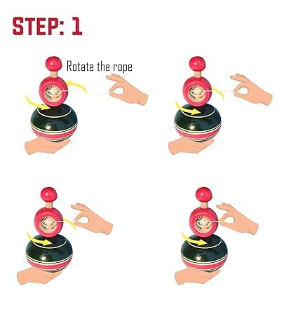 Wooden Hand Spinning Toys 1 Piece - EKT3969