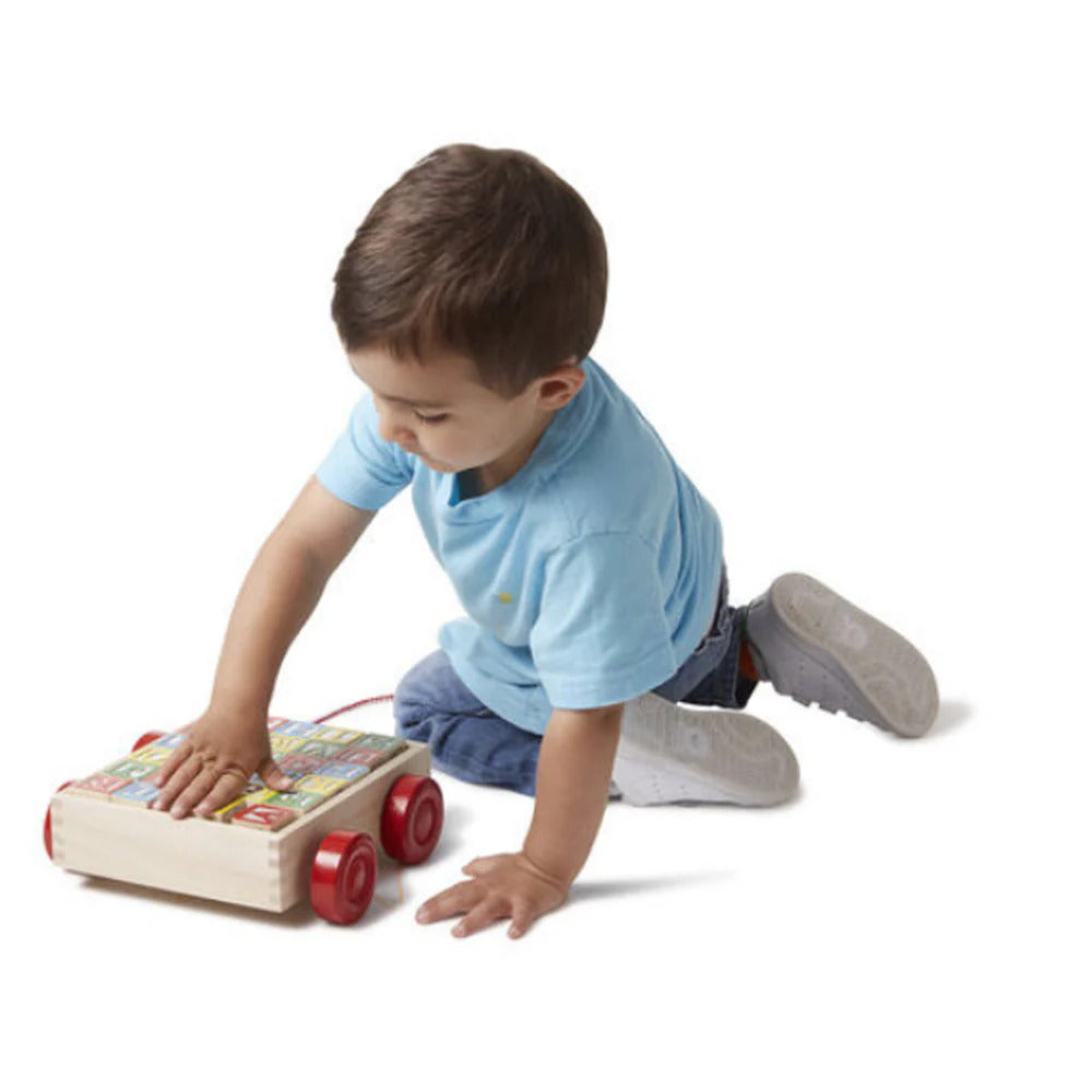 Educational Wooden Puzzle Alphabet Trolley 30 Cubes - EKT3976