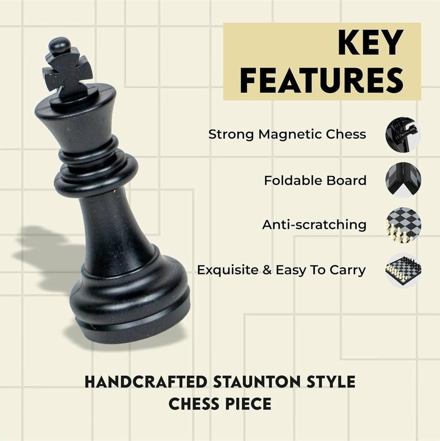 Foldable Mini Magnetic Chess Board - EKT3978