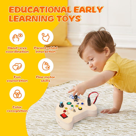 Wooden Switch Led Light Busy Board - EKT3979