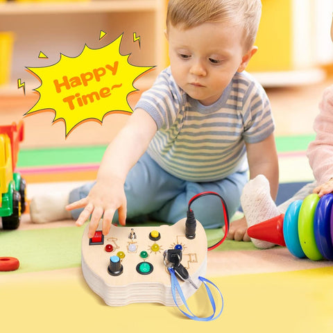 Wooden Switch Led Light Busy Board - EKT3979