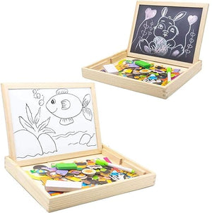 Multifunctional Magnetic Wooden Chalkboard Kids Educational Toys - EKT3982