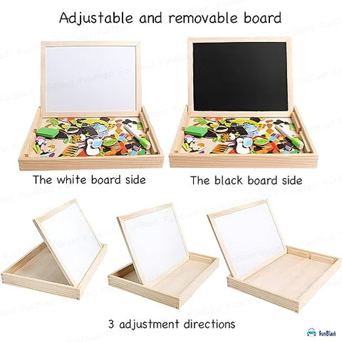 Multifunctional Magnetic Wooden Chalkboard Kids Educational Toys - EKT3982