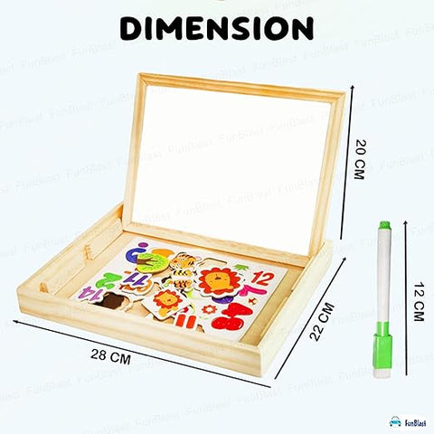 Multifunctional Magnetic Wooden Chalkboard Kids Educational Toys - EKT3982