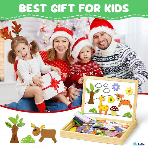 Multifunctional Magnetic Wooden Chalkboard Kids Educational Toys - EKT3982