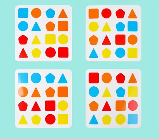 Wooden Sorting Puzzle Board Game With Cards And Bell - EKT3985