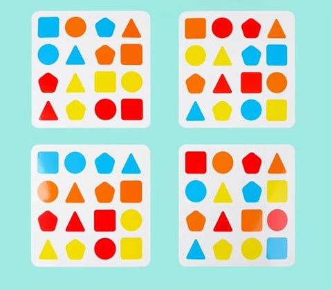 Wooden Sorting Puzzle Board Game With Cards And Bell - EKT3985