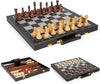 3 In 1 Wooden Magnetic Chess And Checkers Backgammon Board 24 X 24 Cm - EKT3993