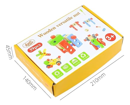 Wooden Tool Set For Kids 39 Pcs - EKT3995