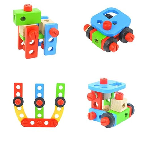 Wooden Tool Set For Kids 39 Pcs - EKT3995