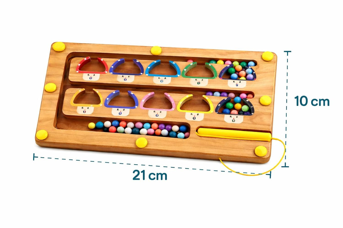 Wooden Magnetic Color And Number Maze For Kids - EKT4012